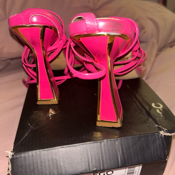 Ego Official Pink Tie Up Heel - Picture 3 of 6